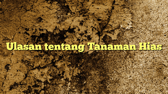 Ulasan tentang Tanaman Hias